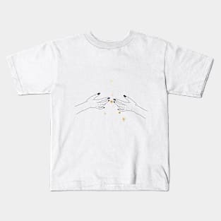 Cancer zodiac sign. Minimal zodiac constellation composition. Kids T-Shirt